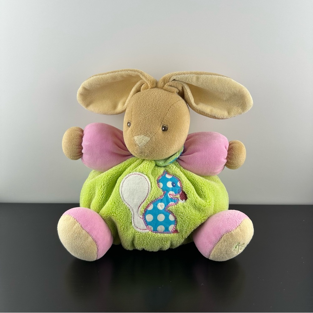 Kaloo Velour Soft Bunny Rabbit Plush Stuffed Animal Lovey Squirrel Green Pink